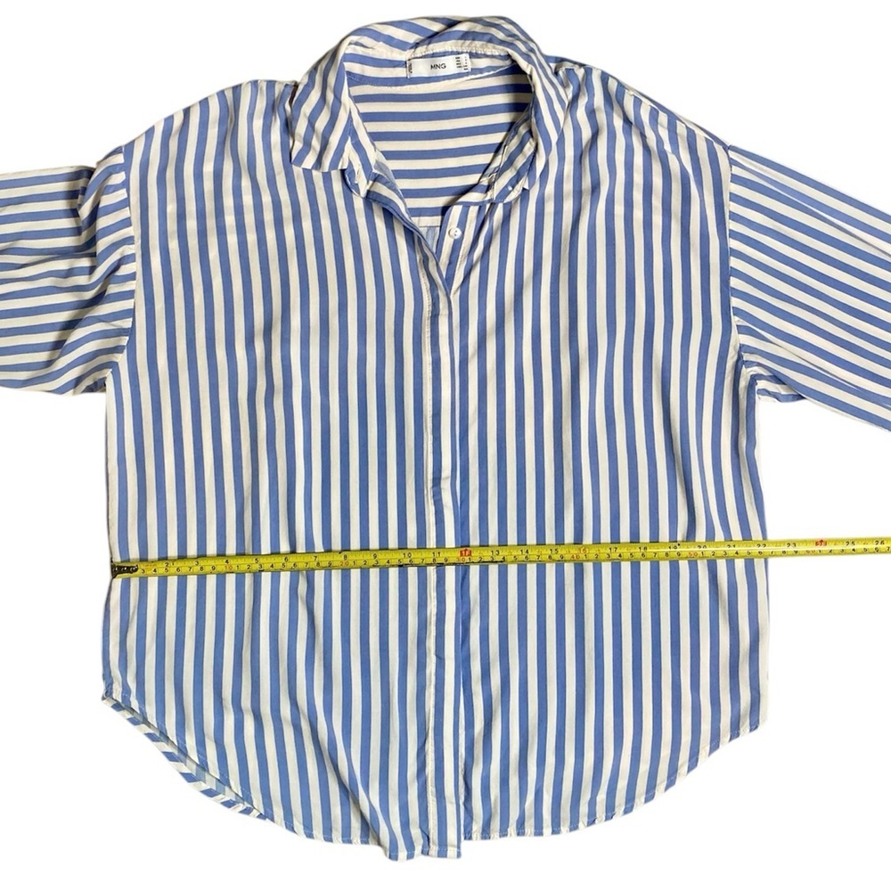 MNG Button Down Shirt Striped Blue Size 8​​ - Picture 5 of 6